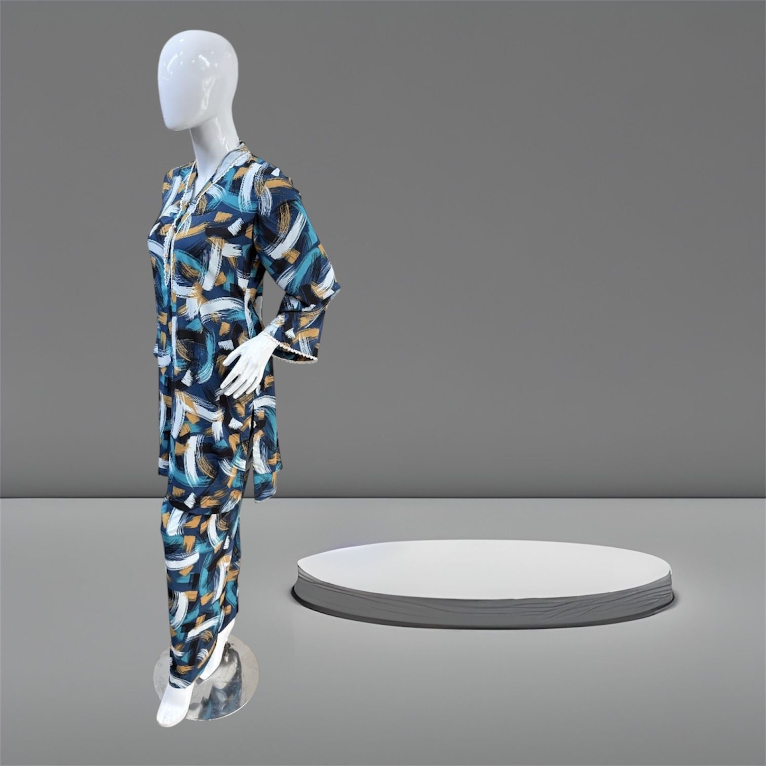 Abstract Georgette 2-Piece Ensemble Co-Ord Set