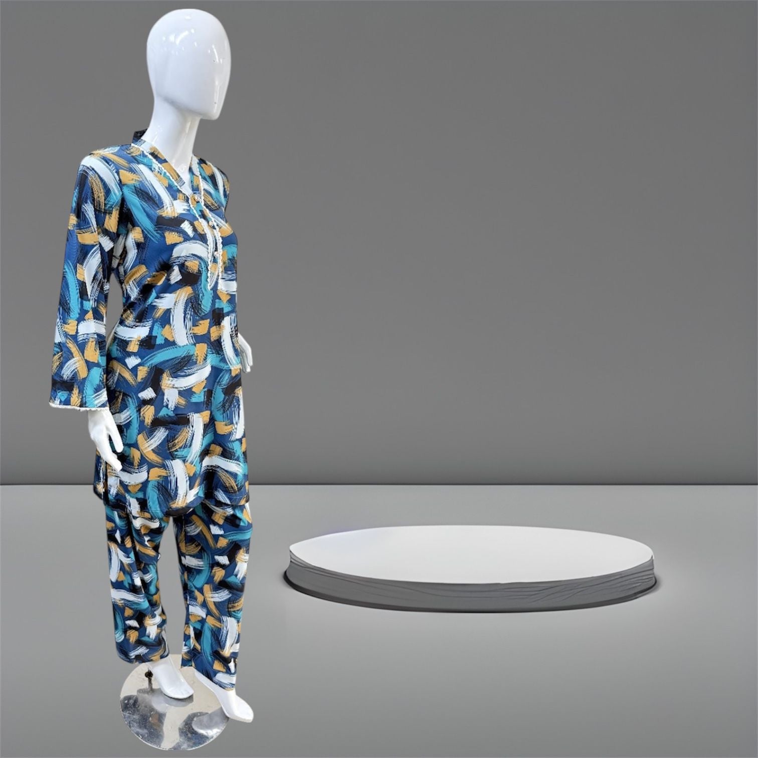 Abstract Georgette 2-Piece Ensemble Co-Ord Set