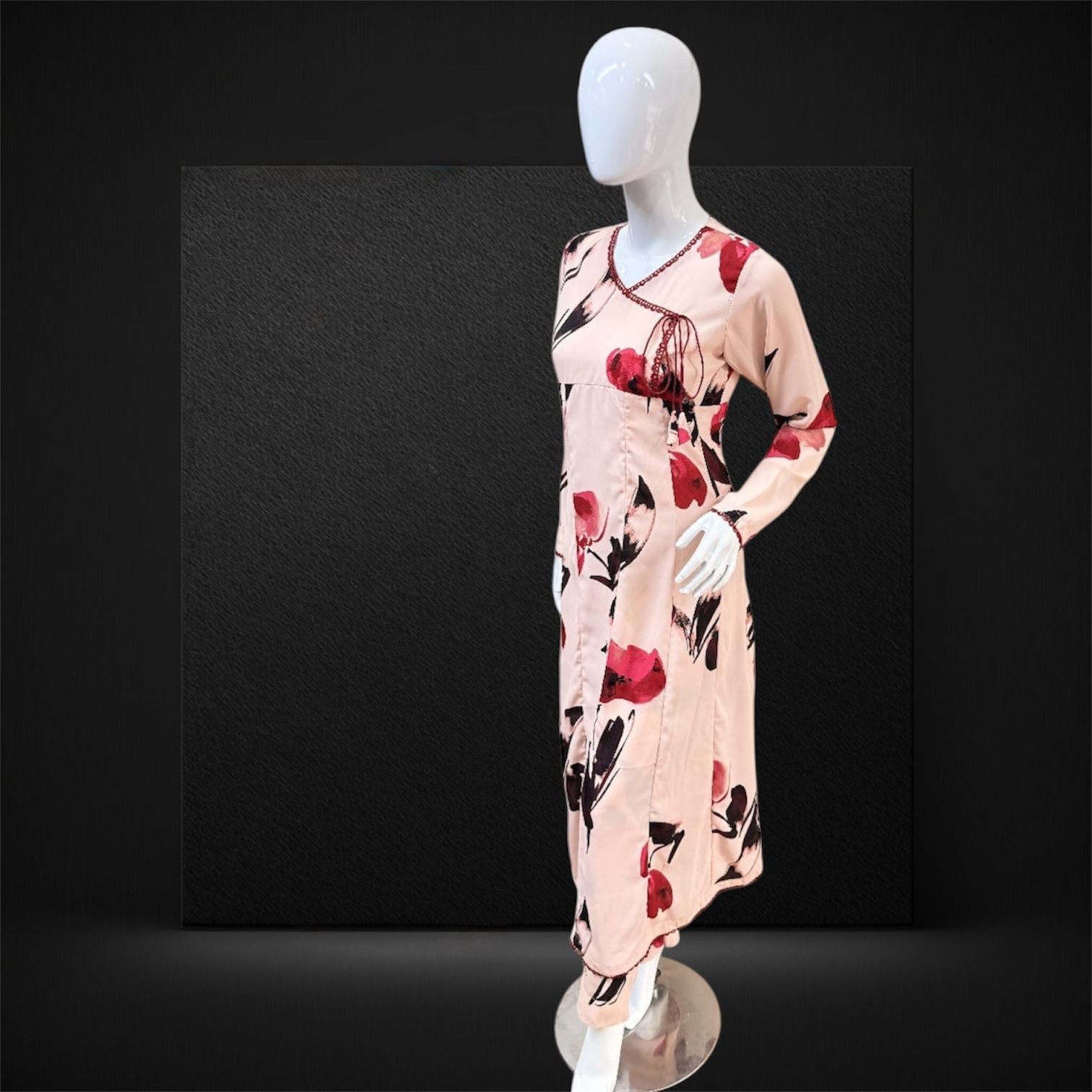 Blush Pink Floral Georgette 2-Piece Suit