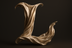 alphabet "L" with fabric motion effect